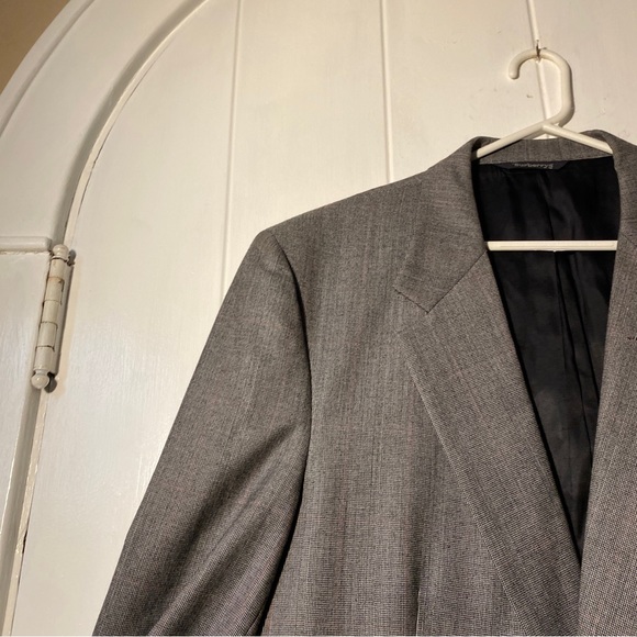 (1) Trendy Vintage Gray Burberrys’ Wool Suit Jacket Made In Hudson, OH 44 - Picture 7 of 15